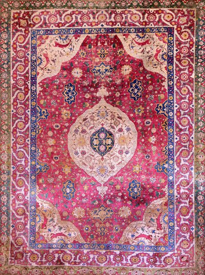 The Rothschild Small Silk Medallion Carpet by Unbekannt Unbekannt